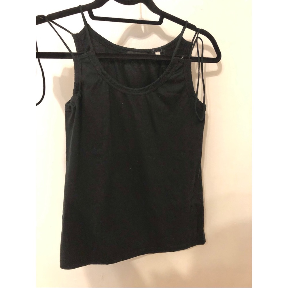 Vintage 90’s Helmut Lang Black Strappy Tank sz 40